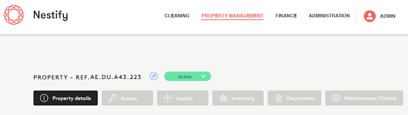 The admin dashboard of Nestify's property management platform has to handle a diverse range of data types